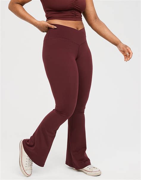 aerie flared leggings|a&e offline crossover flare leggings.